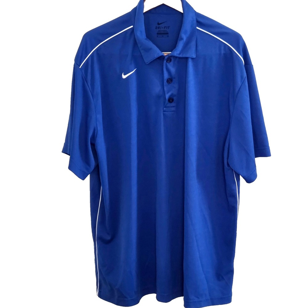 Nike Men's Blue Dri-Fit Short Sleeve Golf Polo Shirt -Size XL